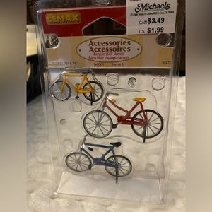 Lemax Village Collection "Bicycles -Set Of 3 - Self-Stand 2003 New